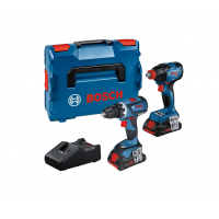 BOSCH GSR 18V-60 C + GDX 18V-210 C įrankių rinkinys 2x4 Ah